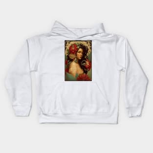 Mexican Beauty with Dahlias Kids Hoodie